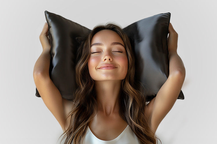 EVERSILK Black Silk Pillowcase